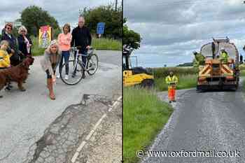 Oxfordshire council resurfaces country lane with no potholes