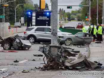 One dead, road closures after crash near M.E. LaZerte School: Edmonton police