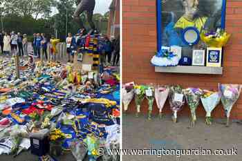 Messages of condolence from Warrington placed at Rob Burrow tribute