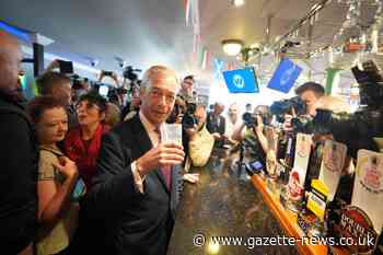 Nigel Farage at Clacton Pier: Reform candidate visits town