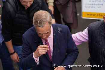 Clacton woman arrested after Nigel Farage has drink thrown over him