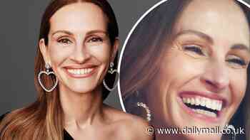 Julia Roberts, 56, flashes her Pretty Woman smile as she poses for Chopard jewelry... 3 years after becoming the brand's global ambassador