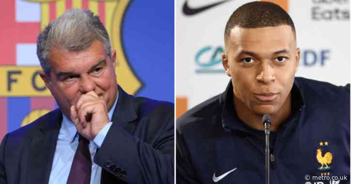 Barcelona president aims dig at Real Madrid over Kylian Mbappe transfer
