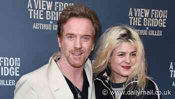 Damian Lewis, 53, looks dapper in beige blazer jacket as he joins girlfriend Alison Mosshart, 45, at A View From The Bridge press night