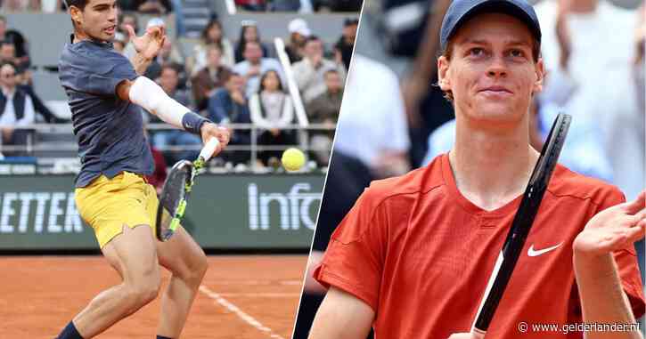 Carlos Alcaraz en Jannik Sinner treffen elkaar in halve finale Roland Garros na simpele zeges, Novak Djokovic trekt zich terug