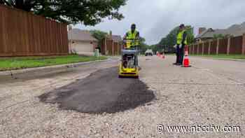 Plano patching dozens of potholes after soaking rains follow drought