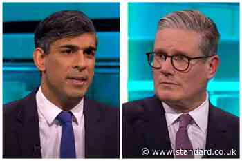 Tax and immigration questions dominate first election TV debate between Rishi Sunak and Keir Starmer