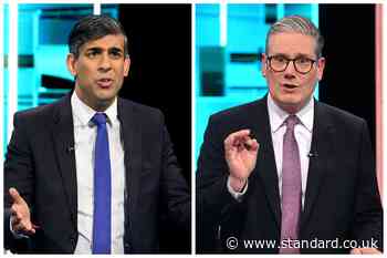 Rishi Sunak and Keir Starmer trade blows on tax, immigration and NHS in fiery first TV debate