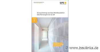 Neues Merkblatt des Bundesverbandes der Gipsindustrie zur Verspachtelung von massiven Gips-Wandbauplatten