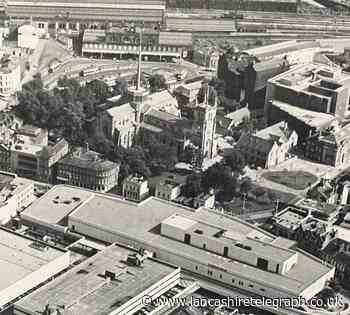 Blackburn Cathedral centre stage in aerial photo of town