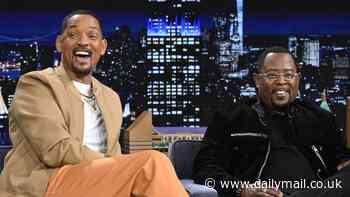 Martin Lawrence gushes that Will Smith has 'brilliant mind' and calls him 'genius' and 'upstanding' as they both promote Bad Boys: Ride Or Die on The Tonight Show Starring Jimmy Fallon