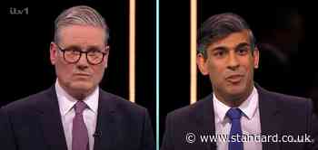 Keir Starmer beat Rishi Sunak by 44% to 39% in ITV debate, Savanta says