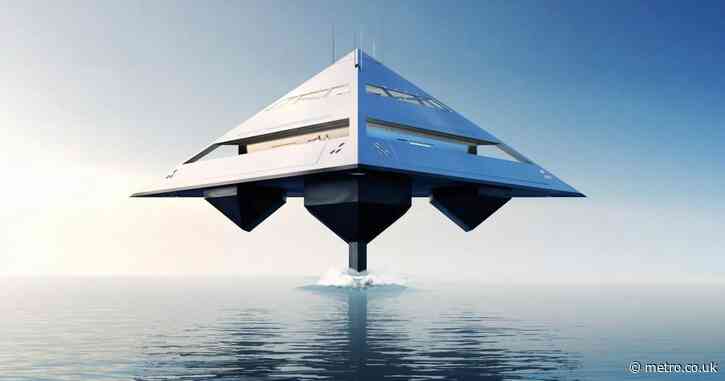 Inside the flying pyramid yacht that looks like it came from a sci-fi show