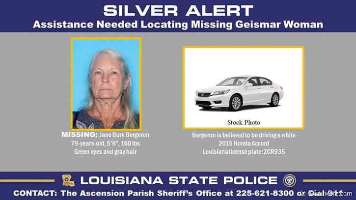 Silver Alert issued for missing Geismar woman