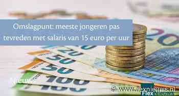 Omslagpunt: meeste jongeren pas tevreden met salaris van 15 euro per uur