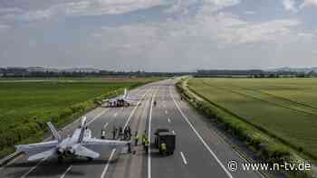 Übung für den Kriegsfall: Schweizer Luftwaffe landet auf Autobahn
