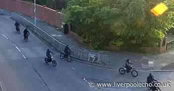 Gang on bikes spotted on street minutes before man shot in Kirkby