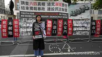 Demonstrators in London mark 35th anniversary of Tiananmen Square massacre