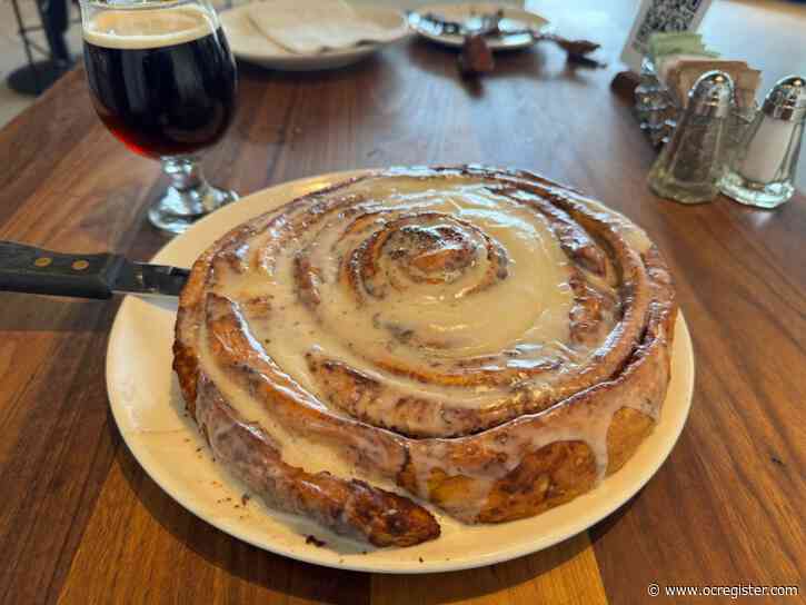 Try eating this 2-pound cinnamon roll in 20 minutes, dares a Costa Mesa eatery