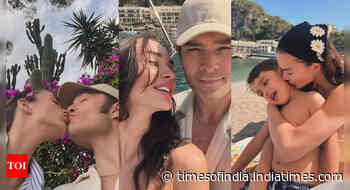 Amy vacays in Sicily with beau Ed Westwick