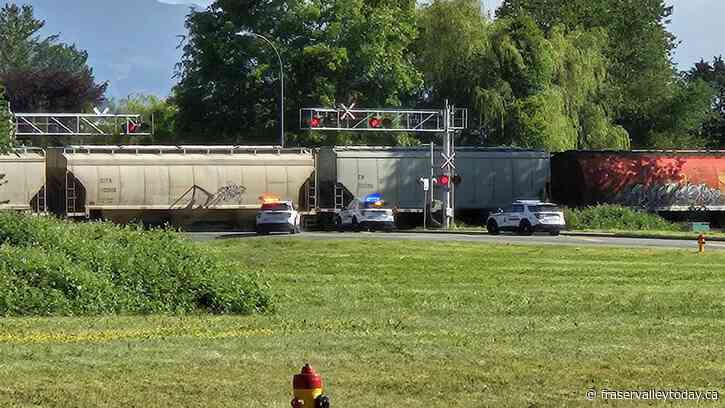 Eagle Landing Parkway closed Wednesday; RCMP, paramedics dispatched for report of train vs. pedestrian