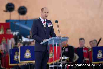 Prince William tells D-Day gathering Kate is 'feeling better' and 'would loved to have been here'