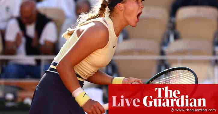 French Open quarter-finals: Zverev v De Minaur after Andreeva stuns Sabalenka – live