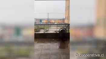 Las fuertes lluvias que deja el ciclón extratropical en Talcahuano