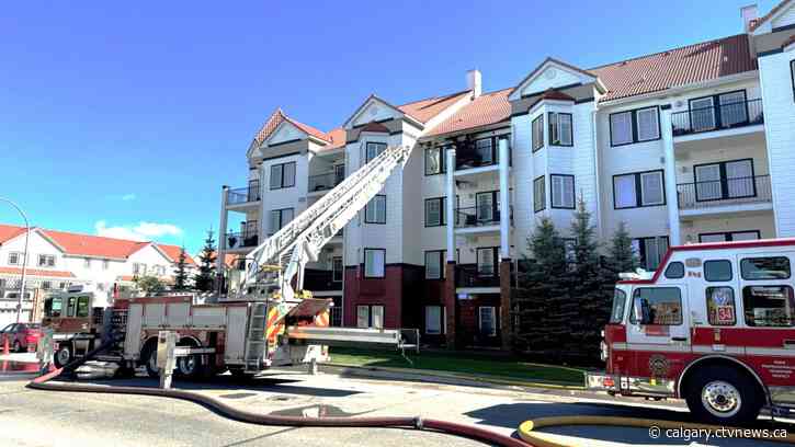 Calgary condo building evacuated after cigarette in planter sparks fire