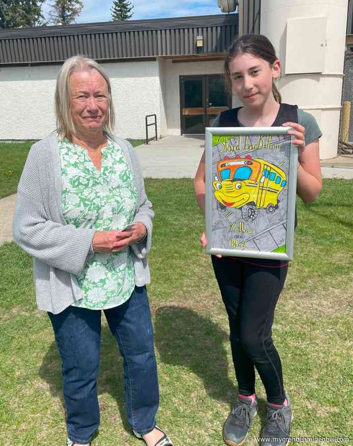 Local student wins provincial Bus Safety Week art contest