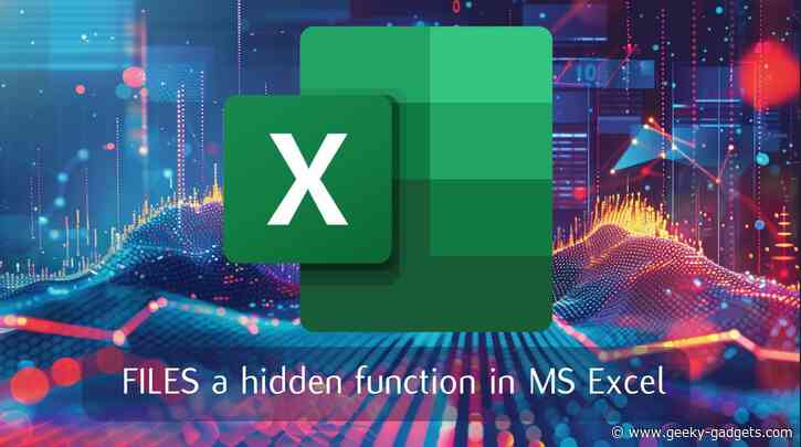 How to use Excel FILES a secret, powerful hidden function