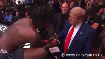 Donald Trump is given 'black card' by UFC star Kevin Holland as the fighter reveals N-word message former president shared after UFC 302 win