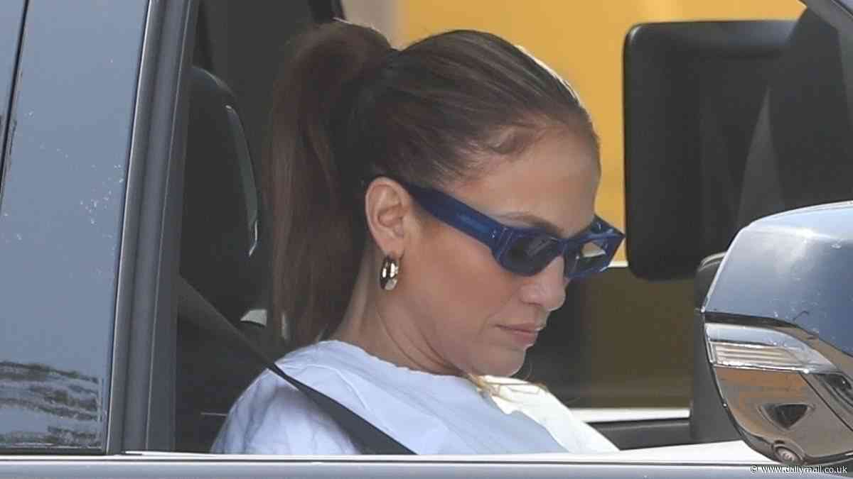 Jennifer Lopez drops off her kids before heading to the office in LA... after photos of her and Ben Affleck's home resurface on realtor websites