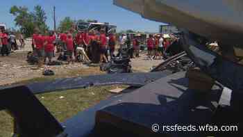 More than 100 Ponder HS students clean up Ray Roberts Mariana weeks after tornado