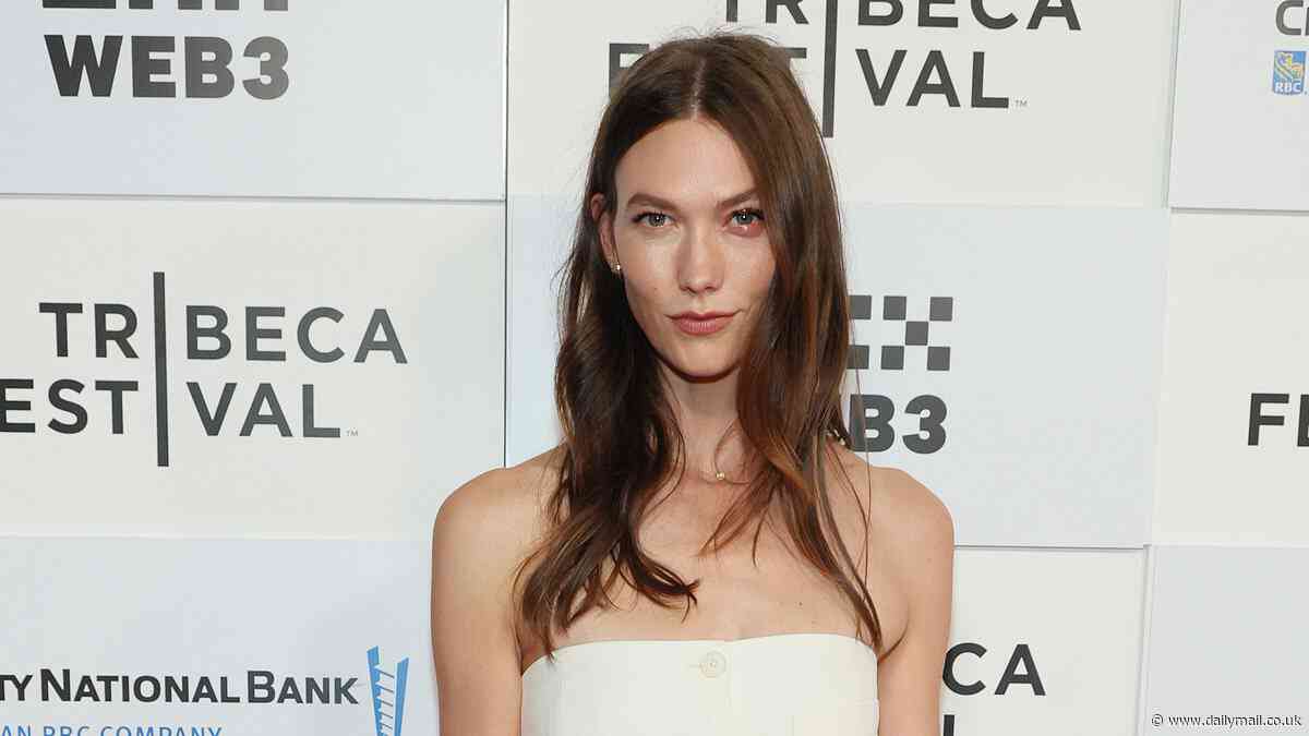 Karlie Kloss stuns in strapless white top and trousers as she leads star parade at Diane Von Furstenberg doc premiere for Tribeca Film Festival with Selma Blair and Gayle King