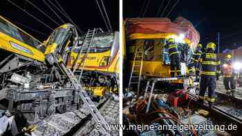 Zug vor Prag mit Güterzug kollidiert: Vier Tote, viele Verletzte - chemische Gefahr droht