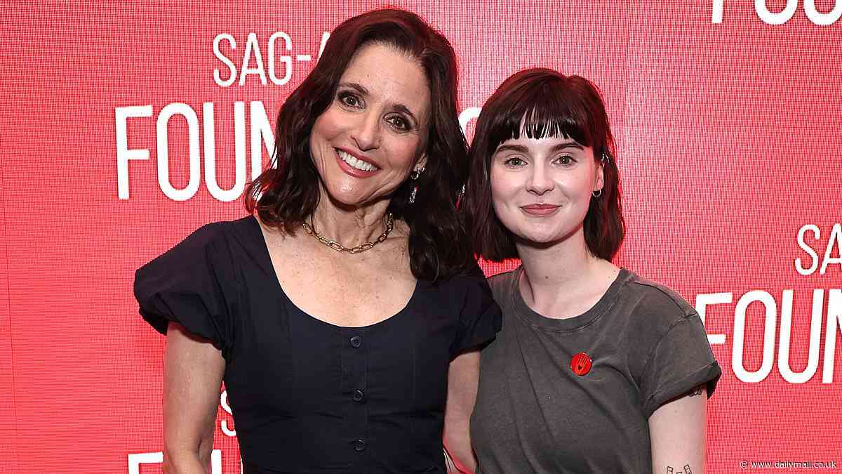 Julia Louis-Dreyfus, 63, looks radiant in a classic black dress alongside Tuesday co-star Lola Petticrew at SAG-AFTRA Foundation event in NYC