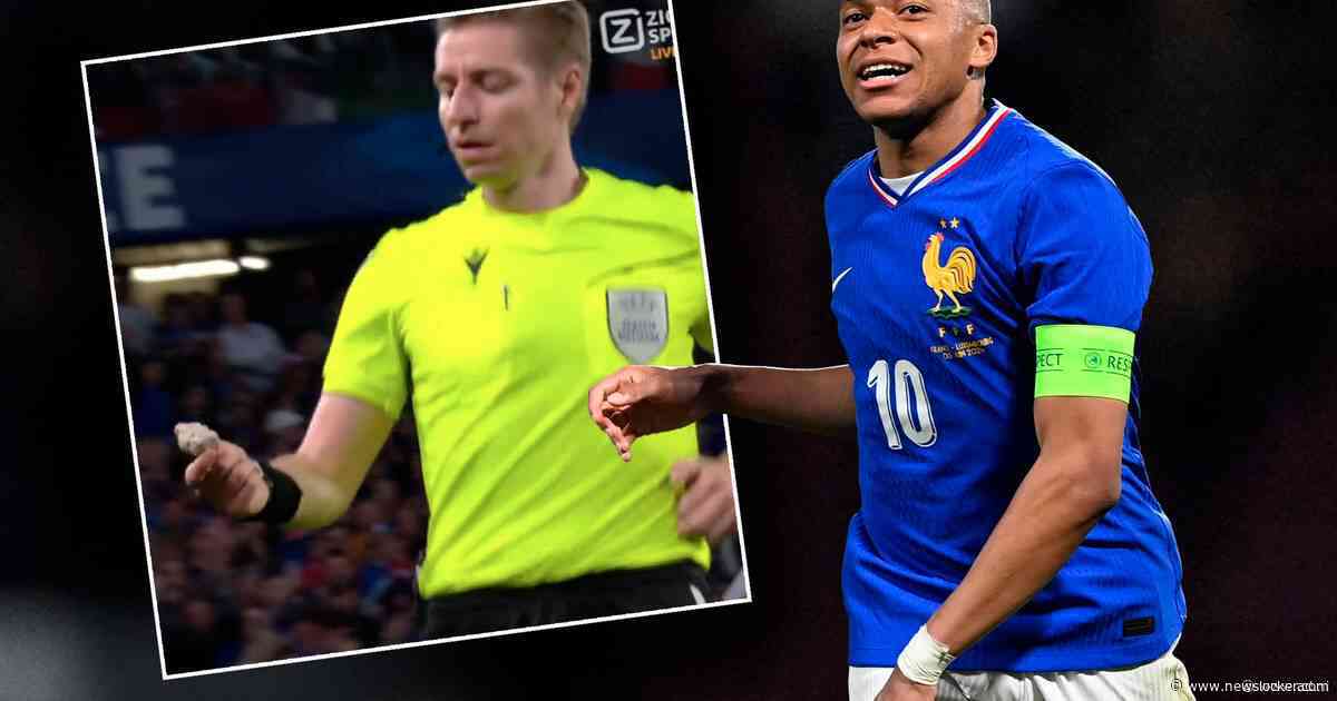 Kylian Mbappé loodst Oranje-opponent Frankrijk langs Luxemburg, scheidsrechter vindt steen op het veld