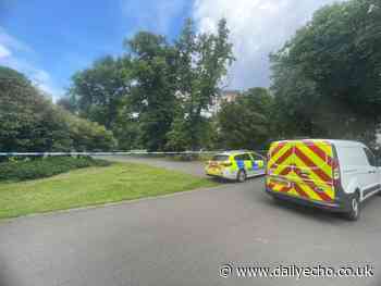 Why is East Park in Southampton cordoned off by police?