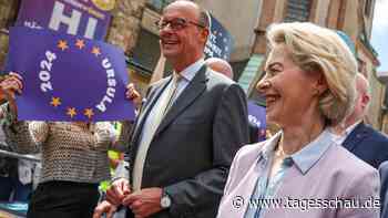 Die Union singt siegesgewiss die Ode "An die Freude" zur Europawahl
