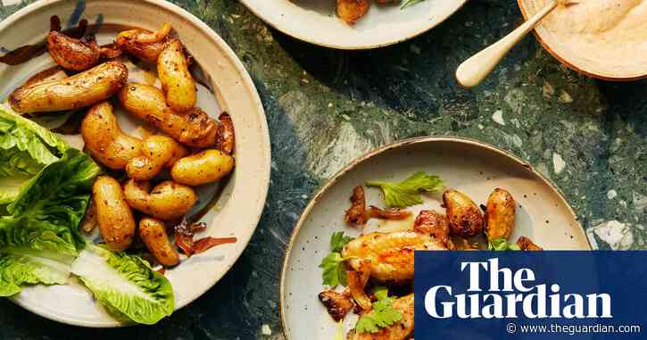 Honey & Co’s air-fryer chicken wings with baby potatoes – recipe