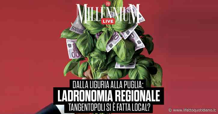 Dalla Liguria alla Puglia: ladronomia regionale. Tangentopoli si è fatta local? Segui la diretta di Millennium Live