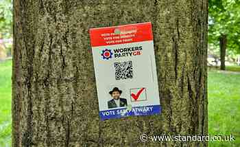 George Galloway’s Workers Party of Britain at centre of a row over nailing leaflets on trees in London borough