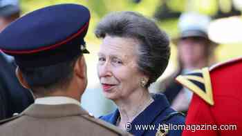 Princess Anne models tailored jacket and never-before-seen accessory in France