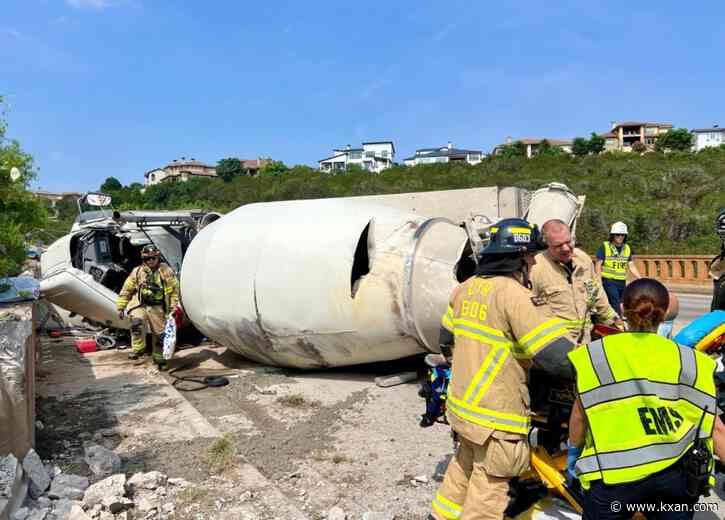 One seriously injured in rollover involving concrete truck near Lakeway
