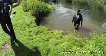 Drug dealer jumps into river to try to get away from police