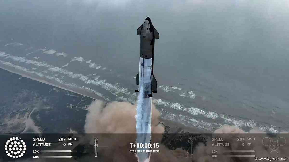 Testflug der "Starship"-Rakete von SpaceX im vierten Versuch geglückt