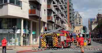 City centre street cordoned off after blaze breaks out at apartment block
