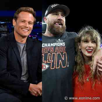 Sam Heughan Teases Plan to Steal Taylor Swift From Travis Kelce