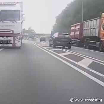 VIDEO | Oost op het Asfalt: bizar, spookrijdende trucker slalomt door de file